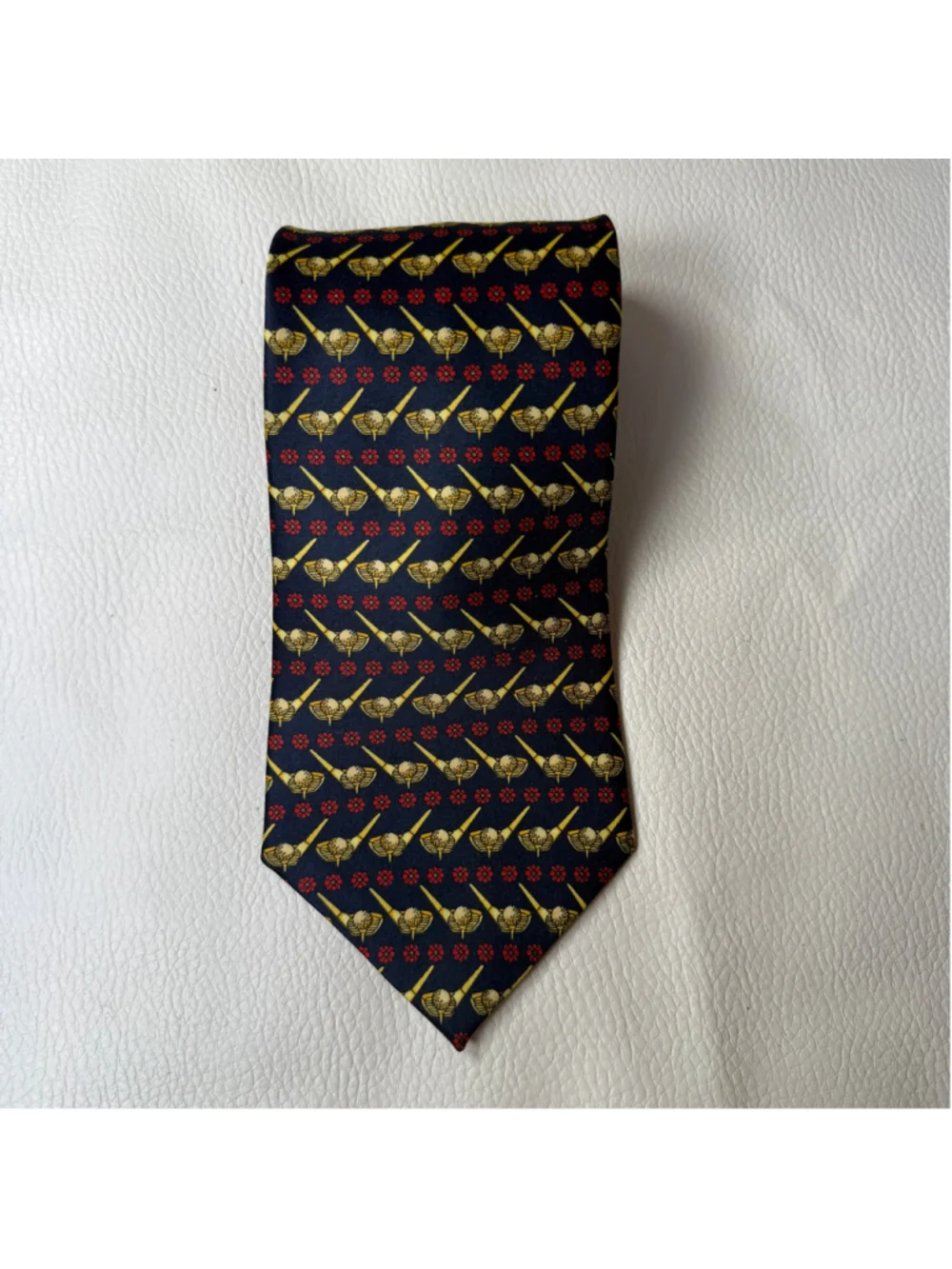 Zeus Golf Tie Navy Golf Ball Tee Novelty Mens Necktie 100% Polyester